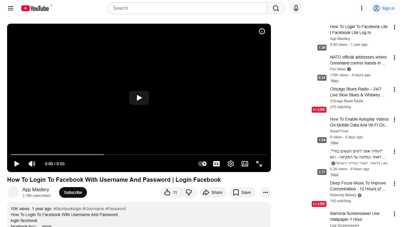 How To Login To Facebook With Username And Password | Login Facebook - YouTube